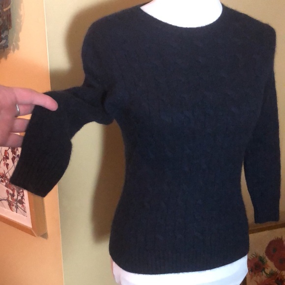 Vintage 00’s LORD & TAYLOR Size Small P Super Soft 2-Ply 100%Cashmere Cable-knit - Picture 7 of 13